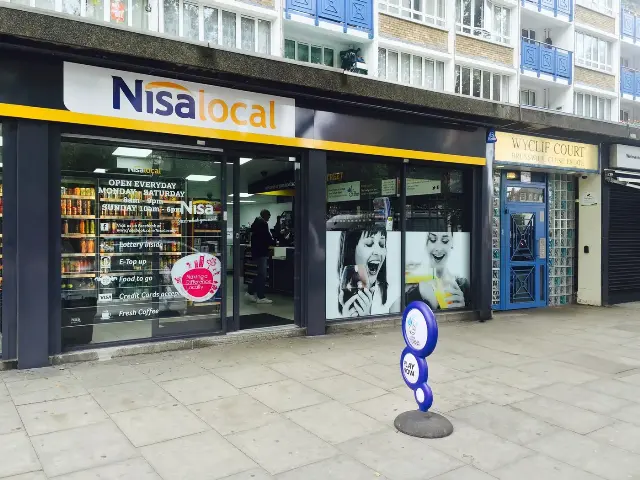 Aluminium and glass convenience store front for Nisa Local