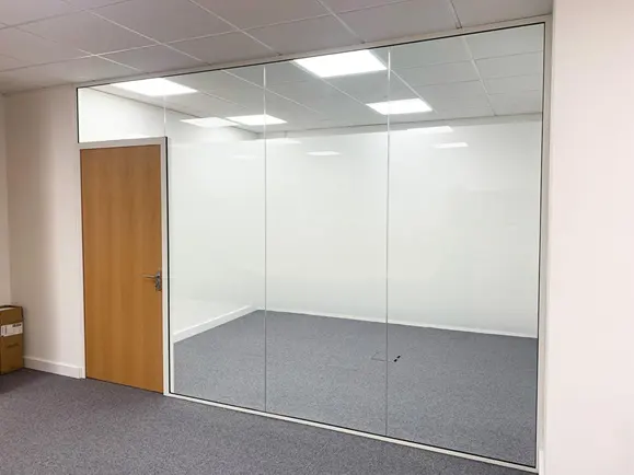 Glass partition installation by Range Shop Fronts